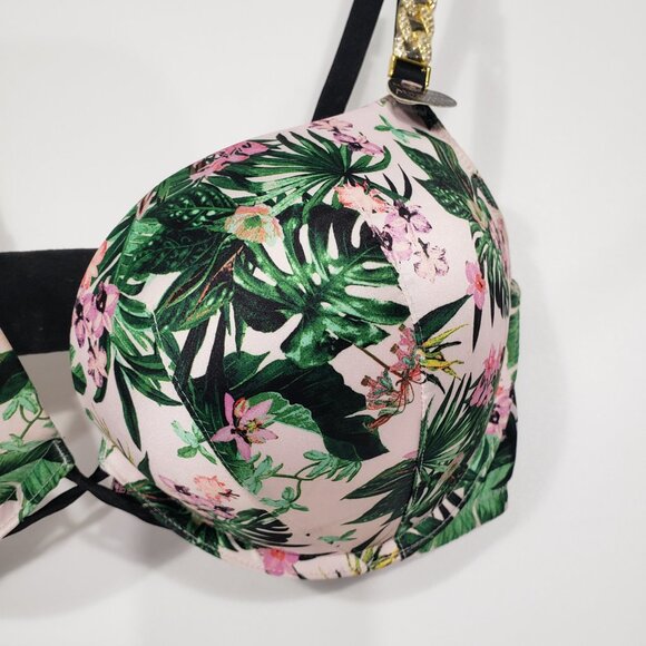 NWT Victoria's Secret PINK Bombshell Very Sexy Plunge Underwire Bra 38C Floral - Picture 4 of 5